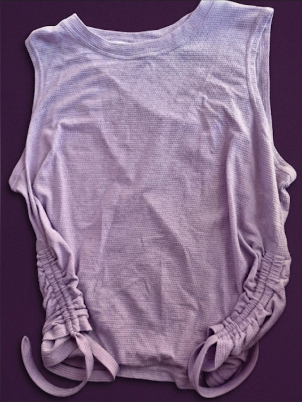 Calvin Klein Light Purple Tank Top, cinched sides